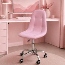 Cadeira de Escritório Estofada Office Eiffel Botonê Base Giratória Ergonômica Estética