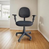 Cadeira de Escritório Executiva, Base Giratória e Braços reguláveis, Espuma Anatômica, Tecido na cor Preto Cadeira de Escritório Executiva, Base Giratória e Braços reguláveis, Espuma Anatômica, Tecido na cor Preto