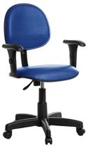 Cadeira De Escritório Executiva Com Braço Rj Azul