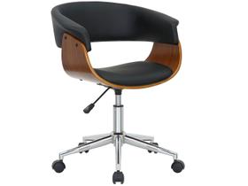 Cadeira de Escritório Executiva Giratória Preta DSG-002 Otello