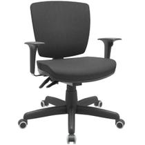 Cadeira De Escritório Executiva Office Base Giratória Preto Baixa Flexi P03 Poliéster Preto - Lyam Cadeira De Escritório Executiva Office Base Giratória Preto Baixa Flexi P03 Poliéster Preto - Lyam
