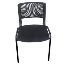 Cadeira De Escritório Fixa Empilhável Verona Preta Cadeira De Escritório Fixa Empilhável Verona Preta