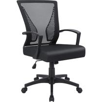 Cadeira de escritório Furmax Mid Back Swivel Lombar Support preta