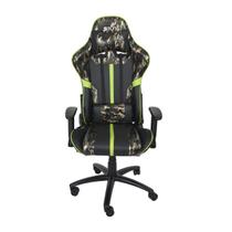 Cadeira De Escritório Gamer Ergonômica Com Estofado material sintético Com Almofadas para Lombar e Pescoço Camuflada - AMG