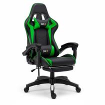 Cadeira De Escritório Gamer Ergonômica DRX Preta E Verde Com Estofado De Material Sintético Cadeira De Escritório Gamer Ergonômica DRX Preta E Verde Com Estofado De Material Sintético