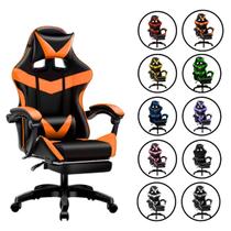 Cadeira De Escritório Gamer Nitro Ergonômica Estofado material sintético Reclinável Altura Ajustável Apoio Para Pés LuvinCo