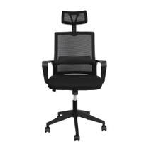 Cadeira de Escritório Giratória Evolux Mesh Preta 120kg Ajuste Altura Ergonômica