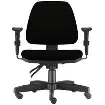 Cadeira de Escritório Giratória Executiva Ergonômica Sky Crepe Preto - Lyam Decor Cadeira de Escritório Giratória Executiva Ergonômica Sky Crepe Preto - Lyam Decor