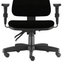 Cadeira de Escritório Giratória Executiva Ergonômica Sky Tecido Sintético Preto - Lyam Decor