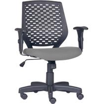 Cadeira de Escritório Giratória Executiva Ergonômica Tech L02 Material Sintético Cinza - Lyam Decor