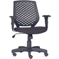 Cadeira de Escritório Giratória Executiva Ergonômica Tech L02 Material Sintético Preto - Lyam Decor