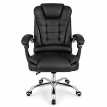 Cadeira de Escritório Giratória Office CEO Preta Ergonômica Reclinável PU 130kg Cadeira de Escritório Giratória Office CEO Preta Ergonômica Reclinável PU 130kg