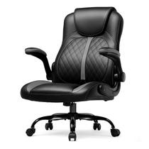 Cadeira de Escritório GTRACING Ergonômica em Couro PU Ajustável Cinza