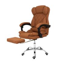 Cadeira de Escritório Home Office Diana Caramelo Pillow Top Com Encosto Para Pés
