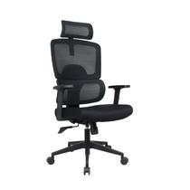 Cadeira De Escritório Home Office Ergonômica ZARUUS AURORA Apoio de Cabeça e de Braços com Ajuste Encosto Inclinação Malha Preta