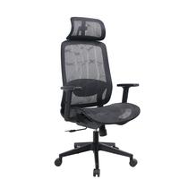 Cadeira De Escritório Home Office Ergonômica ZARUUS CARIN Apoio de Cabeça e Braços com Ajuste Encosto Inclinação Malha Preta