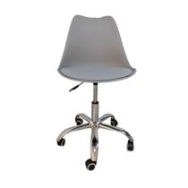 Cadeira De Escritório Leda Giratória Com Regulagem De Altura Cinza