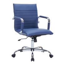Cadeira de Escritório LeisureMod Ergonômica de Couro Giratória com Encosto Alto Cadeira de Escritório LeisureMod Ergonômica de Couro Giratória com Encosto Alto