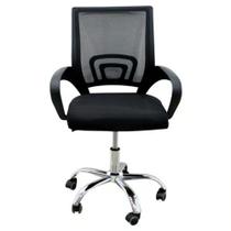 Cadeira de Escritório Mesh New Java Diretor Base Cromada Giratória Preto Decoreshop
