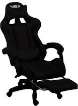 Cadeira De Escritório Nsx Gamer Preta Com Estofado De Material Sintético