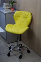 Cadeira de Escritorio Office Eiffel Slim Giratoria Amarelo