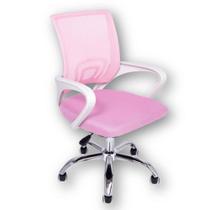 Cadeira De Escritório Oficial Begonia Tela Mesh Ergonômica Rosa 1 Cadeira De Escritório Oficial Begonia Tela Mesh Ergonômica Rosa 1