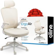 Cadeira de escritório Oline ErgoAir Ergonômica Ajustável Lombar Bege