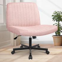 Cadeira de escritório Orange Factory Criss Cross em tecido rosa giratória
