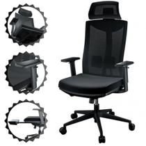 Cadeira de Escritório Premium Presidente ergonômica de malha Respirável com encosto para cabeça e Ajuste de profundidade do assento - Pcyes