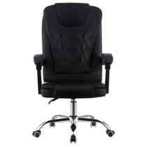 Cadeira De Escritório Presidente Base Cromada Com Rodinha Fortt Nantes Preta - Cpf01-p Cadeira De Escritório Presidente Base Cromada Com Rodinha Fortt Nantes Preta - Cpf01-p