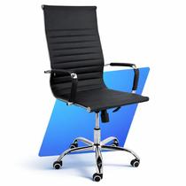 Cadeira De Escritório Presidente Boston Giratória Regulagem de Altura a Gás Esteirinha Preto MOOB