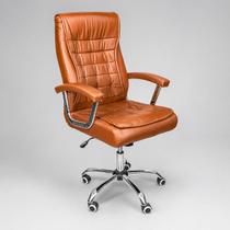 Cadeira De Escritório Presidente Confortável Ergonômica Marrom material sintético Cadeira De Escritório Presidente Confortável Ergonômica Marrom material sintético