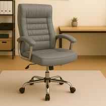 Cadeira De Escritório Presidente Couro Big Office Monique