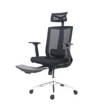 Cadeira De Escritório Presidente Ergonômica Premium Executiva Zen Com Apoio de Pés e Cabeça Suporta até 180kg