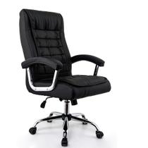 Cadeira de Escritório Presidente Fox Base Cromada com Rodinha Molas Ensacadas Preta - UT-C351 Cadeira de Escritório Presidente Fox Base Cromada com Rodinha Molas Ensacadas Preta - UT-C351