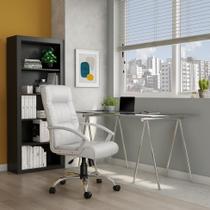 Cadeira de Escritório Presidente Giratória Building Plus Branca Cadeira de Escritório Presidente Giratória Building Plus Branca