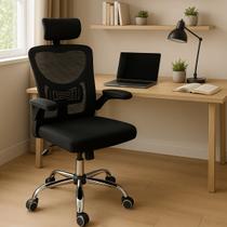 Cadeira De Escritório Presidente Giratória Ergonômica Preta - Acadeira Cadeira De Escritório Presidente Giratória Ergonômica Preta - Acadeira