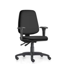 Cadeira de Escritório Presidente Job Ergonômica - Frisokar (Tecido Preto)