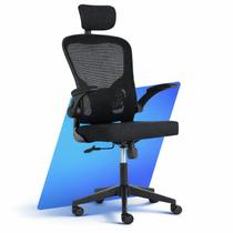 Cadeira De Escritório Presidente Mesh Moob VENEZA Giratória Ergonômica Com Sistema Relax Preta