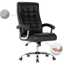 Cadeira De Escritório Presidente Monique Big Preta Molas