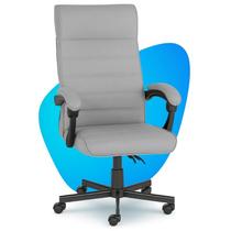 Cadeira de Escritório Presidente Moob Vegas Cinza Reclinável 180 Giratória Ergonômica