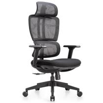 Cadeira de Escritório Presidente NR17 Ergonômica Tela Mesh Phi Preto
