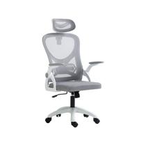 Cadeira de Escritório Presidente Tela Mesh Sistema Relax Branco/Cinza Columbus