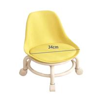 Cadeira De Escritório Redonda Versátil Com Apoio Para Costas Rotativo Em 360 Graus E Proteção Para a