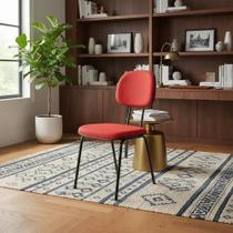 Cadeira de Escritório Secretária Anatômica, na Base Fixa Palito Reforçada até 120 kg, Tecido na cor Vermelho Cadeira de Escritório Secretária Anatômica, na Base Fixa Palito Reforçada até 120 kg, Tecido na cor Vermelho