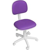 Cadeira de escritório secretária anatômica white Roxa - RB Cadeiras