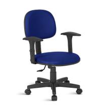 Cadeira De Escritório Secretária Com Braço Rcp Azul