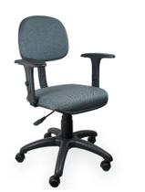 Cadeira de Escritório Secretária Giratória com braço regulável Gatilho Tecido Qualiflex