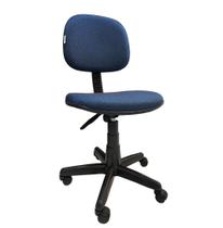 Cadeira De Escritório Secretaria Giratória Com Regulagem de Altura JSerrano Azul Com Preto