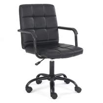 Cadeira de Escritório Secretária Giratória Fitz Repuxada Preta Cadeira de Escritório Secretária Giratória Fitz Repuxada Preta
